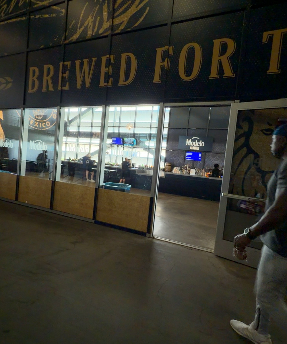 The highly visible Modelo Cantina on the MetLife Stadium concourse.