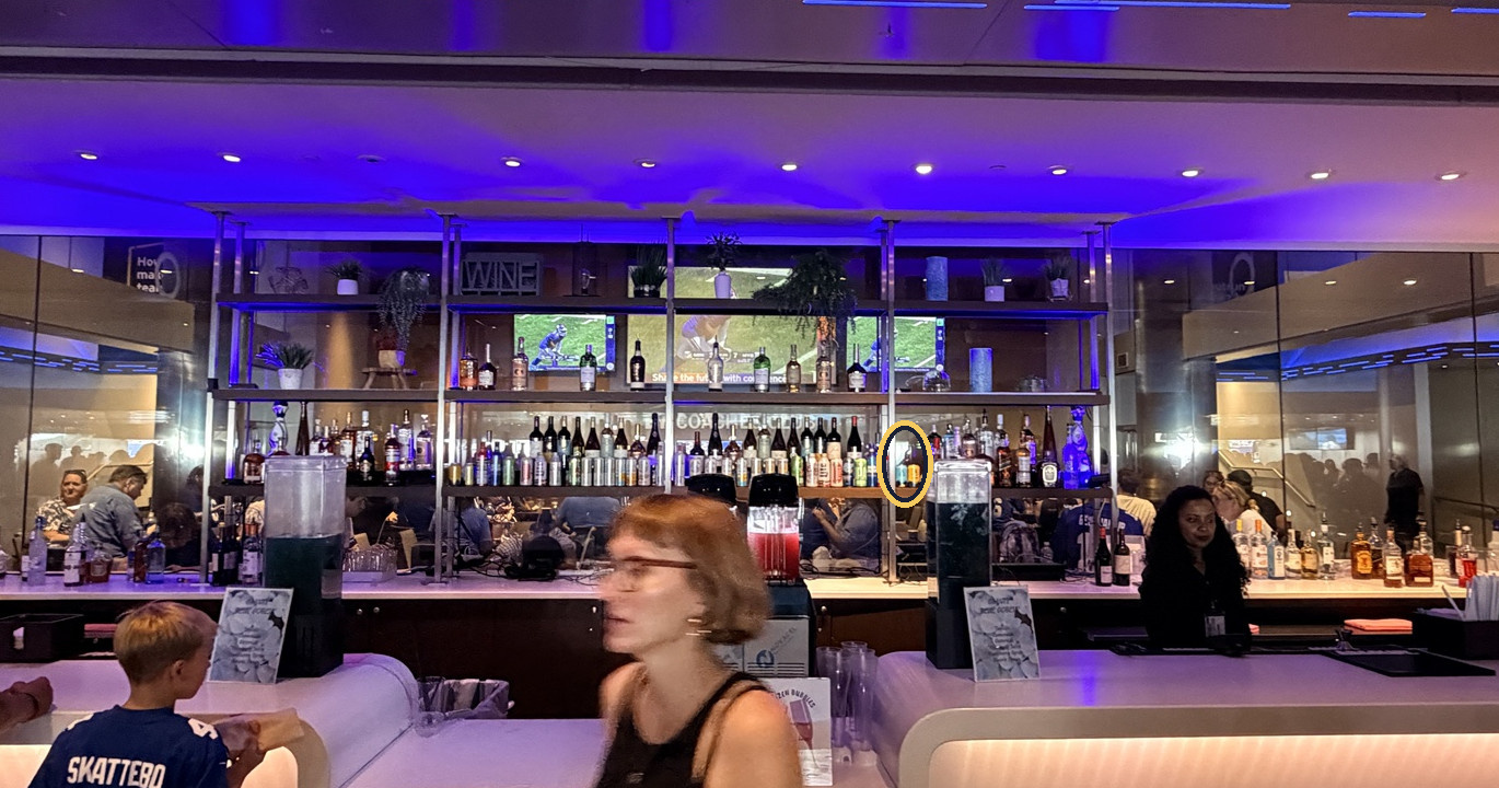 Athletic Brewing Run Wild IPA and Upside Dawn Golden in the Coaches Club at MetLife Stadium.